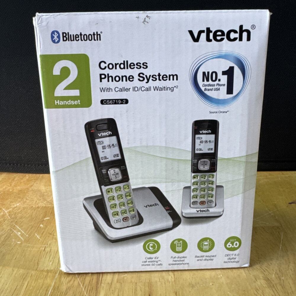 VTech CS6719-2 2-Handset Cordless Phone with Caller ID/Call Waiting, Only 1 phon